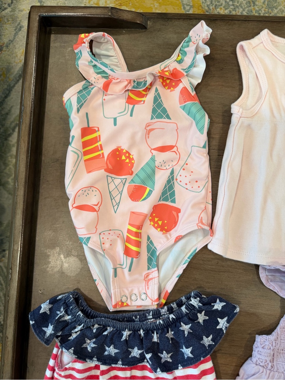 Baby Girls Mixed Summer Tops and Rompers - Multi Color - Picture 2 of 10